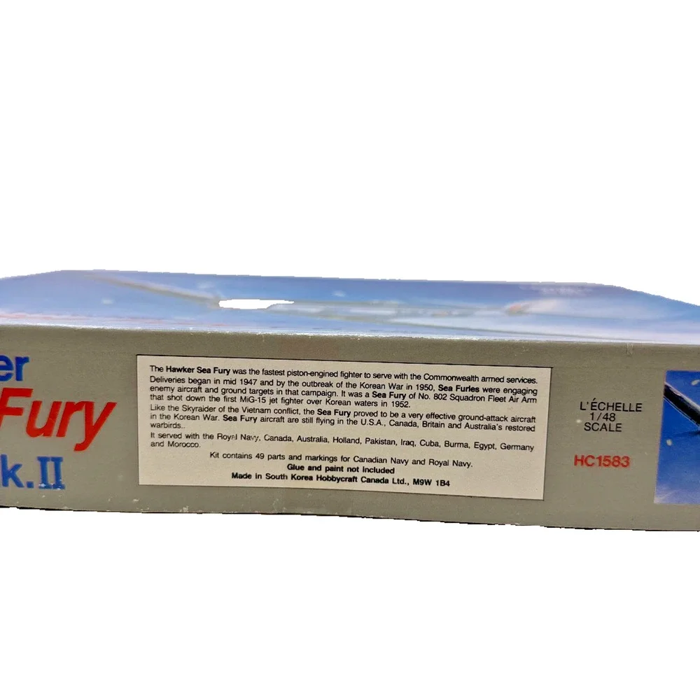 Hobbycraft Hawker Sea Fury F.B. Mk. II 1/48 Model Kit #15145 Sealed